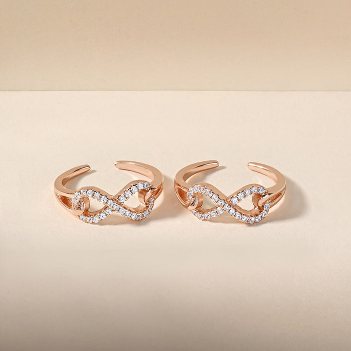 Stone Infinity Toe Ring