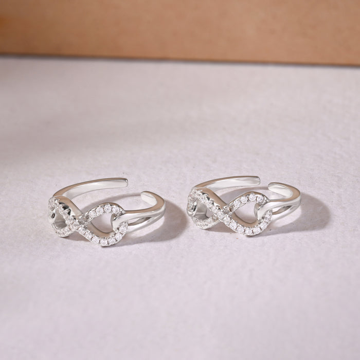 Stone Infinity Toe Ring