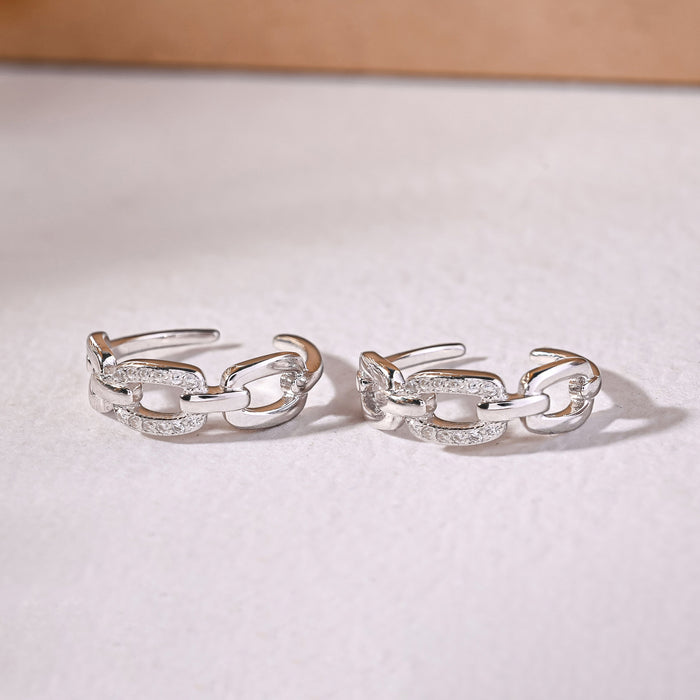 Stone Interlocking Toe Ring