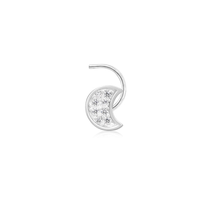 Studded Moon Nose Pin