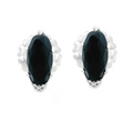 Tacori Sterling Silver & 18k White Gold Black Onyx Earrings