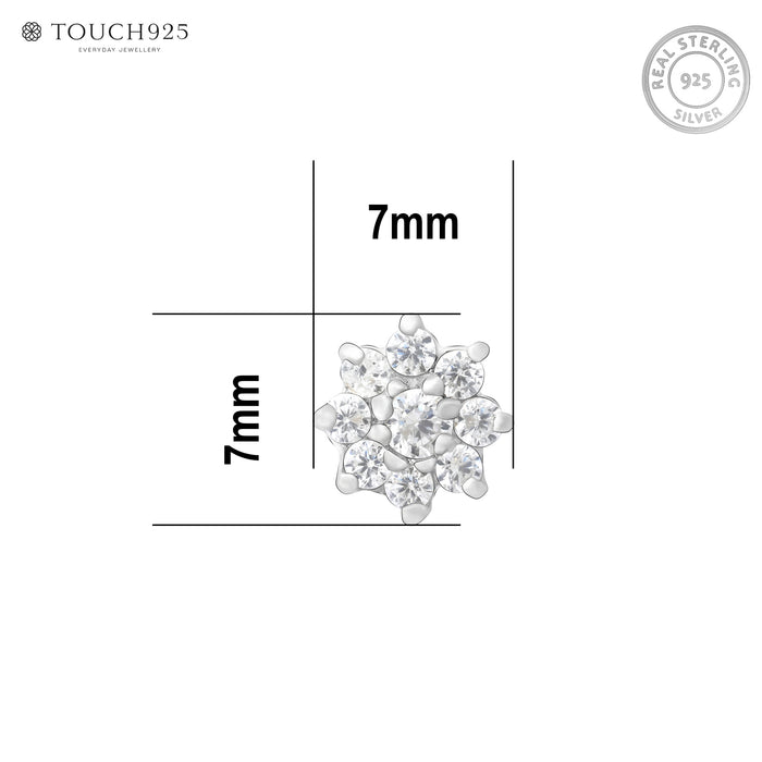 Tara Bloom Silver Nose Pin