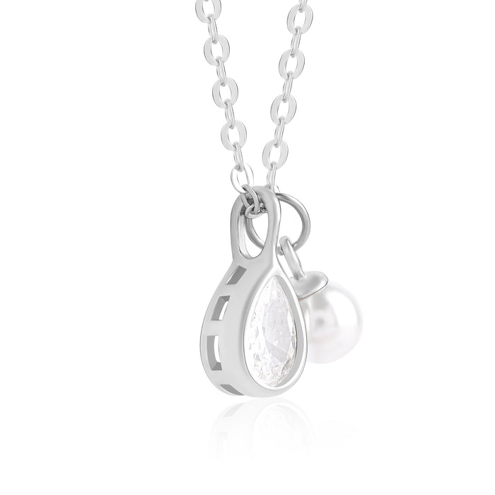 Teardrop Pearl Charm Chain