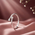 Teardrop Stone Silver Ring