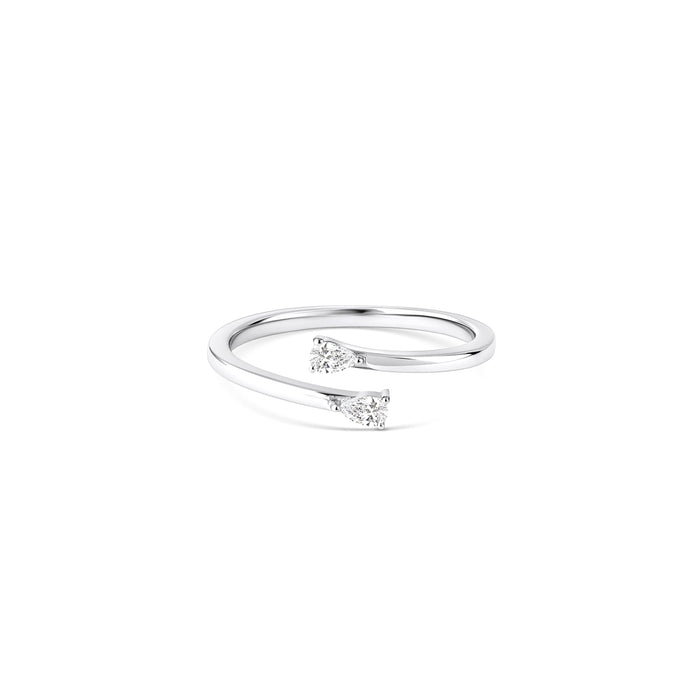 Teardrop Stone Silver Ring