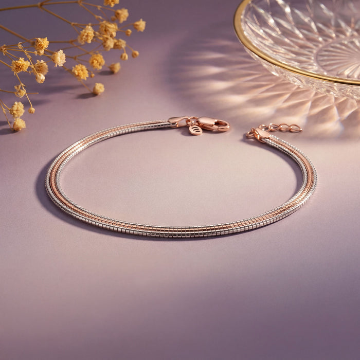 Textured Snake Chain Anklet