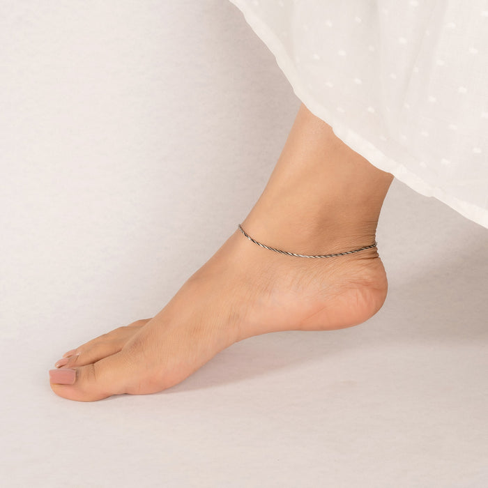 Textured Spiral Anklet