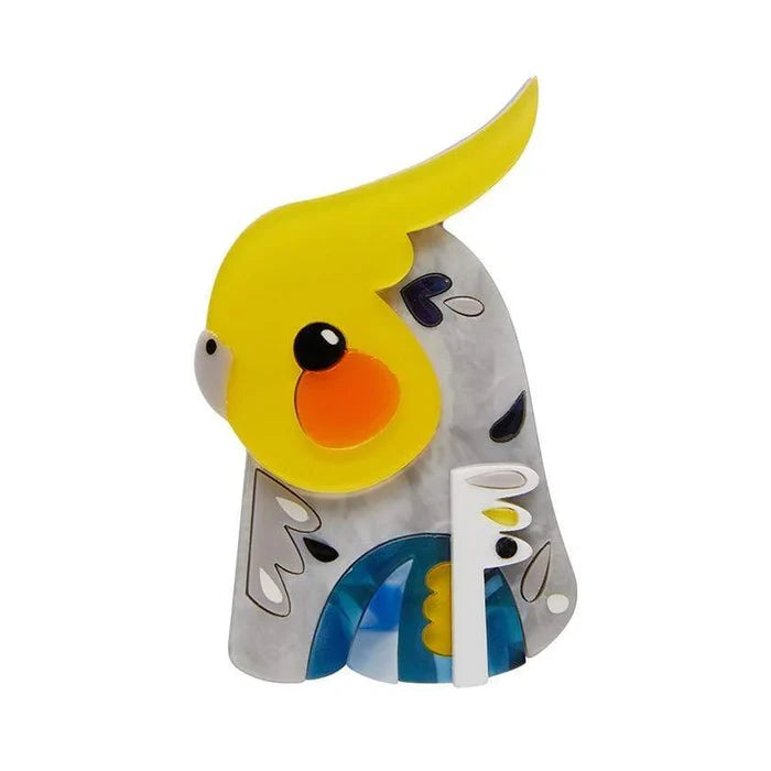The Coy Cockatiel Brooch - Erstwilder Pete Cromer III (2021)