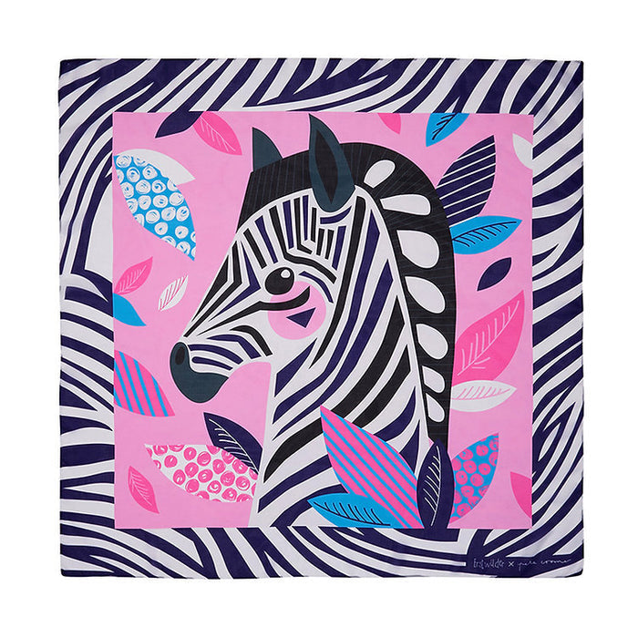 The Zealous Zebra Square Scarf by Erstwilder Pete Cromer Wildlife (2022)