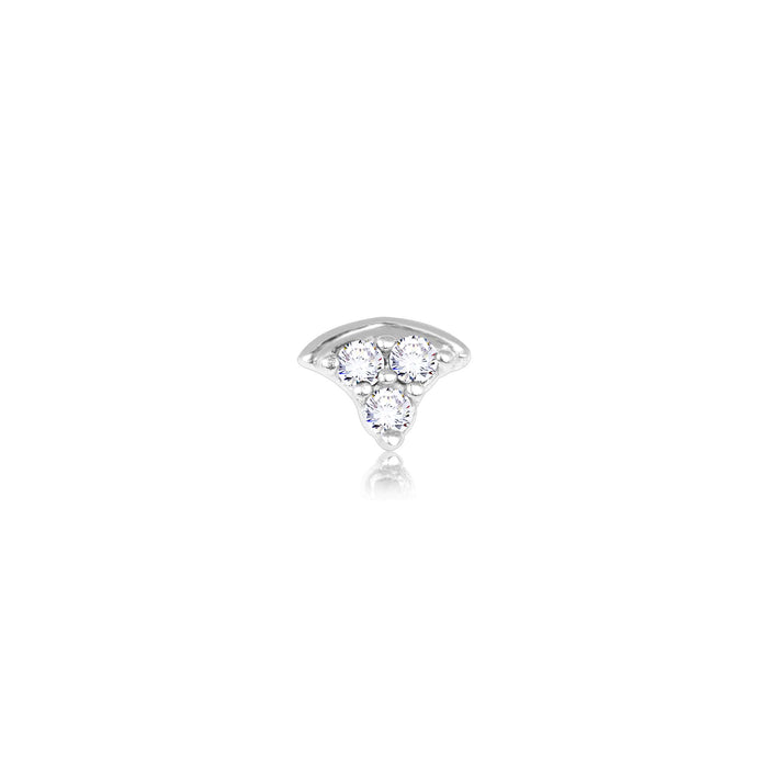 Triangular Silver Nose Pin