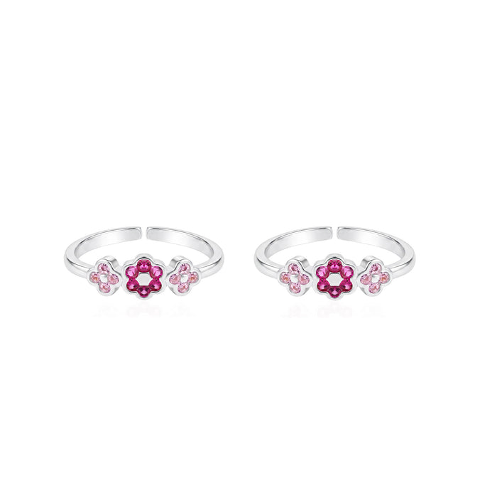 Trio Floral Toe Ring