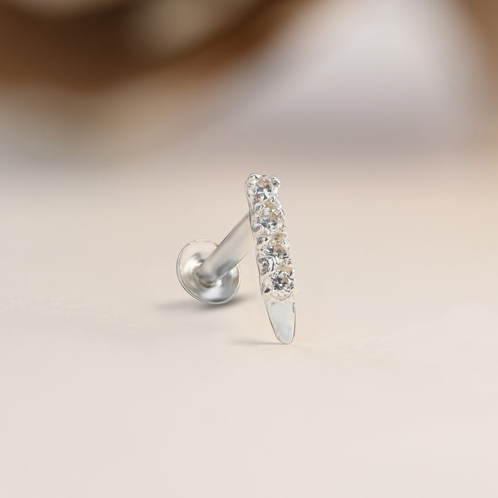 Trio Sparkle Silver Nose Pin