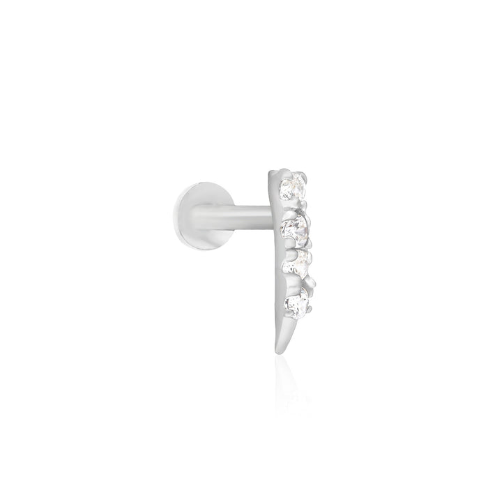 Trio Sparkle Silver Nose Pin