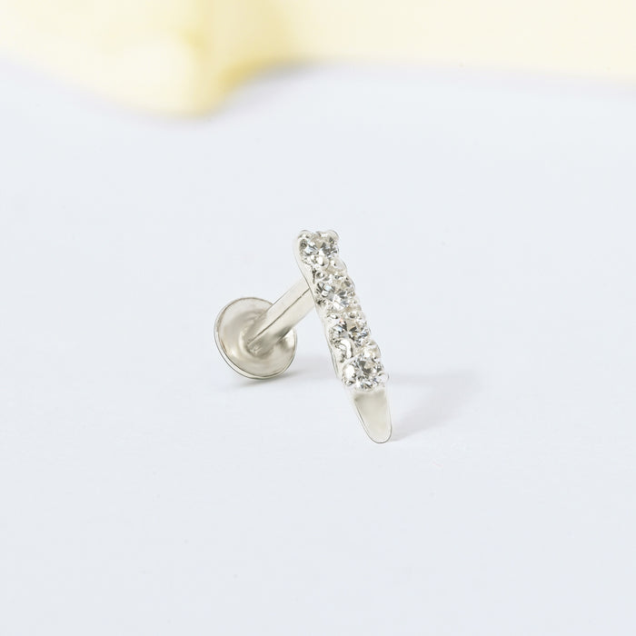 Trio Sparkle Silver Nose Pin