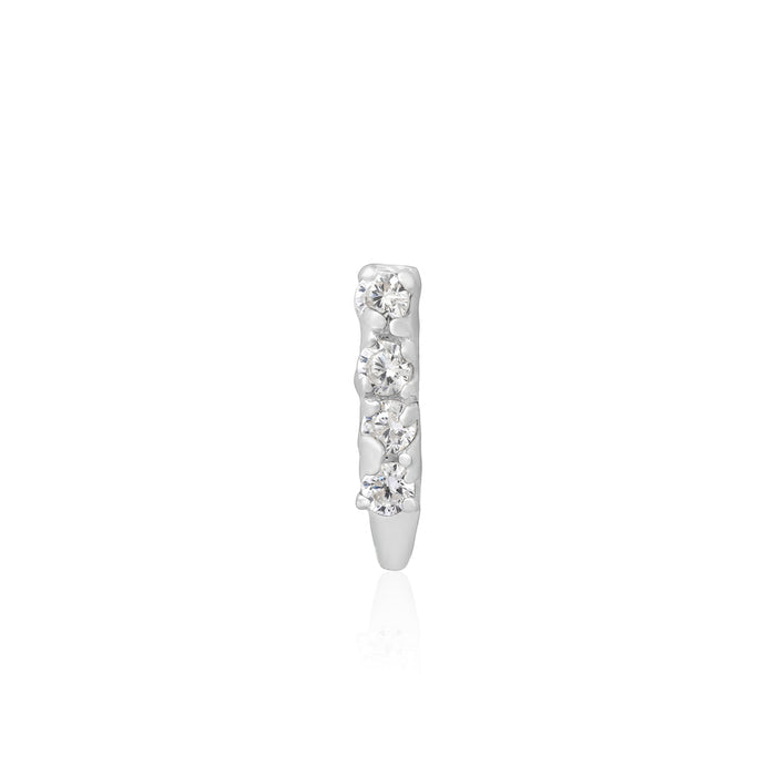 Trio Sparkle Silver Nose Pin