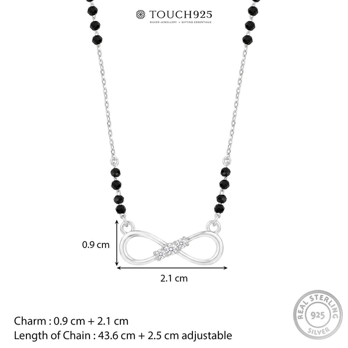 Triple Stone Infinity CZ Mangalsutra