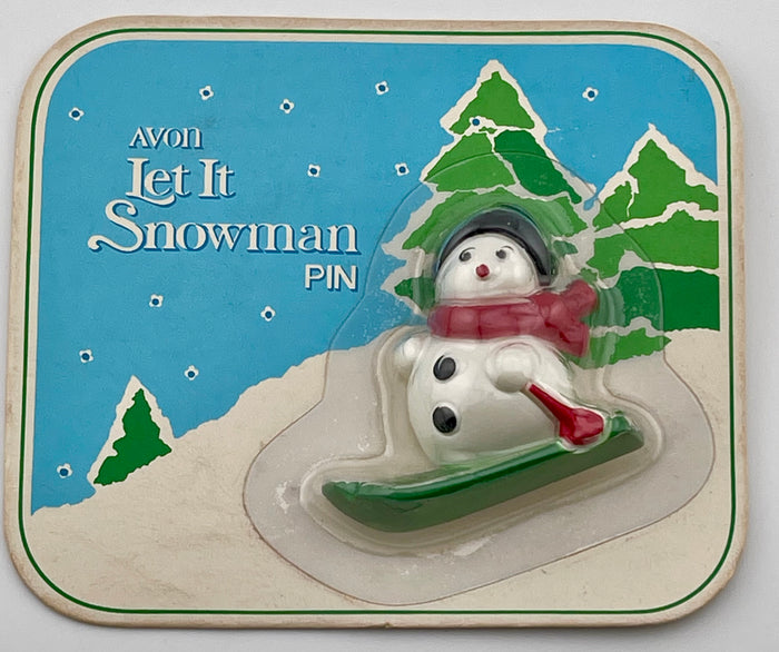 Vintage 1982 Avon Let It Snowman Pin