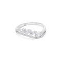 Wave Row Silver Ring